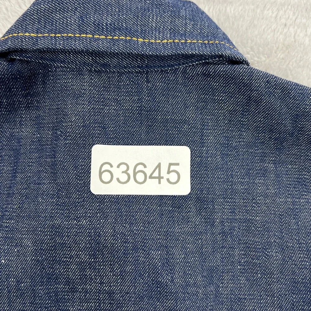 Vintage Health-Tex Selvedge Denim Jacket 4T Blue Kids Western Snap Front Shirt